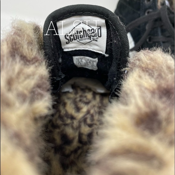 VANS SK8-HI Platform MTE Leopard Suede Black Women - Picture 12 of 13